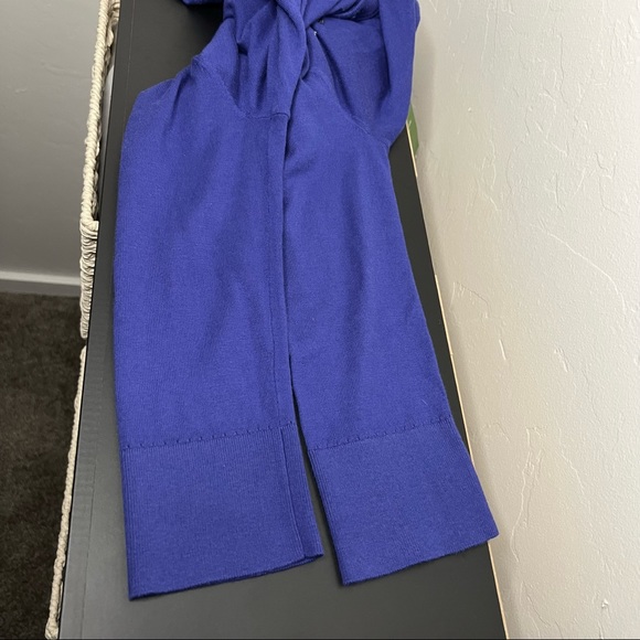 NEW Kate Spade Size Small New York Tokyo Grid Cardigan Emperoblue Knit Sweater - Picture 5 of 9